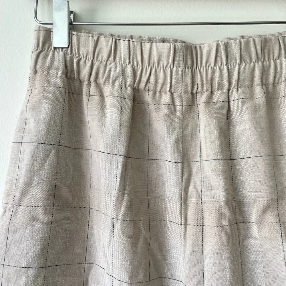 Zara linen cotton blend cropped pants. Size S.
